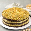 Torta de brownie e pistache