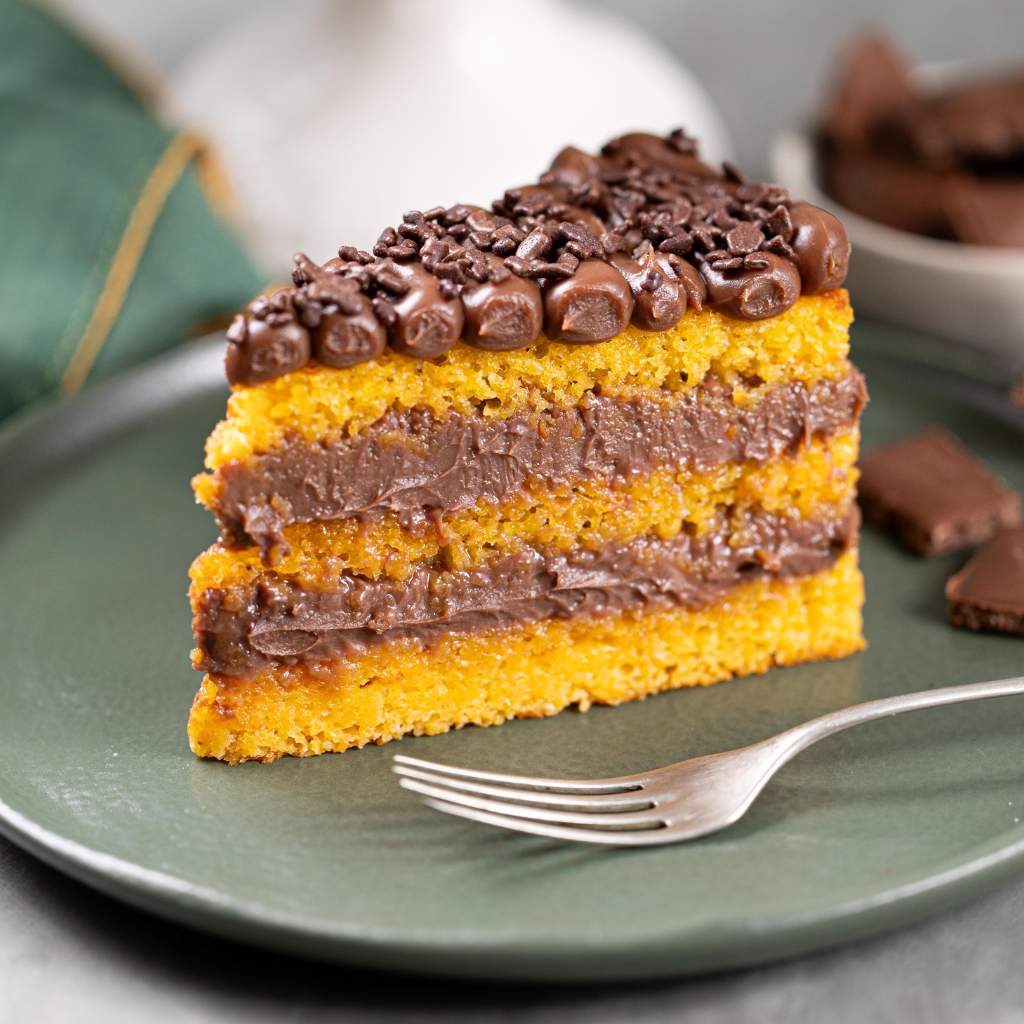 Torta de cenoura e chocolate