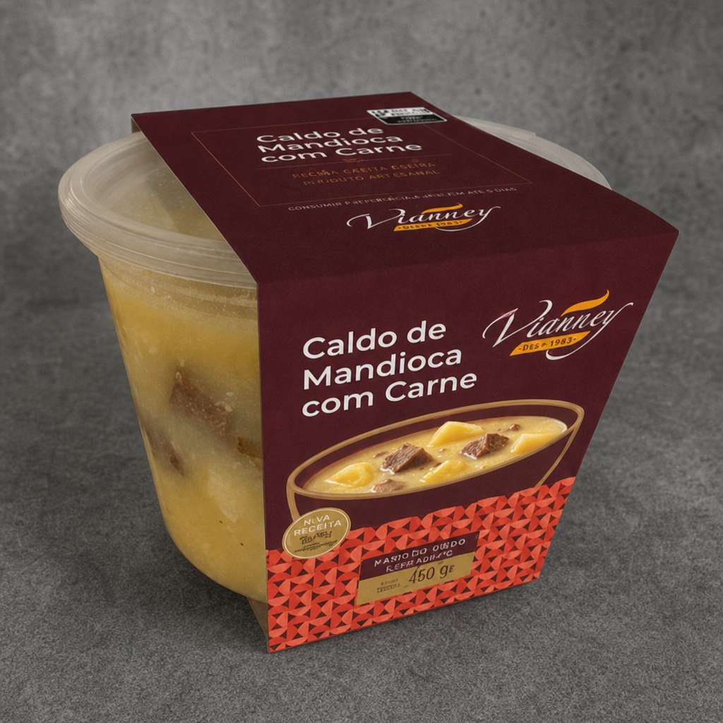 Caldo de Mandioca com Carne 400g - Congelado