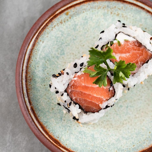 [109756] Uramaki Filadélfia: Salmão, Cream Cheese e Cebolinha (8 un.)