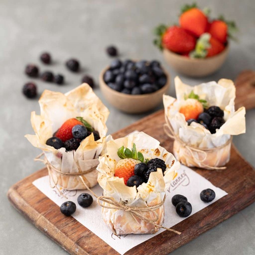[111634] Mini Cheesecake basca com frutas vermelhas